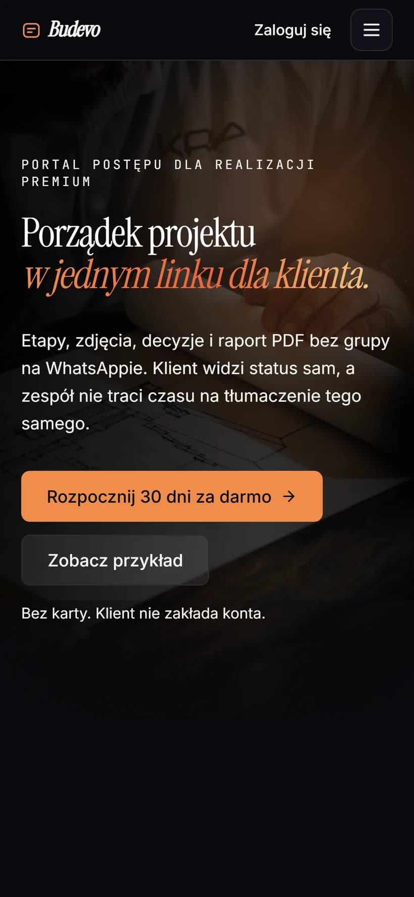 Budevo, widok na telefonie