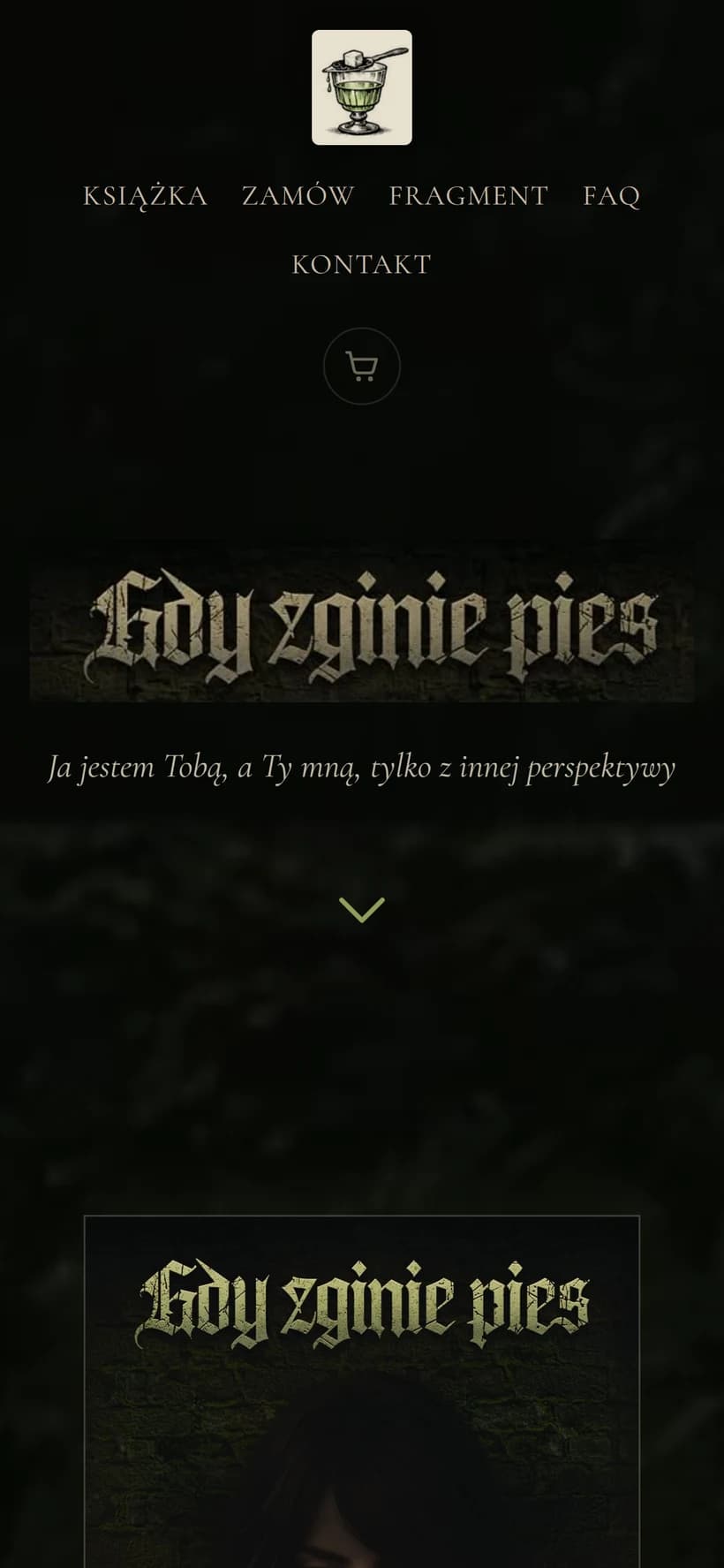 Gdy zginie pies, widok na telefonie